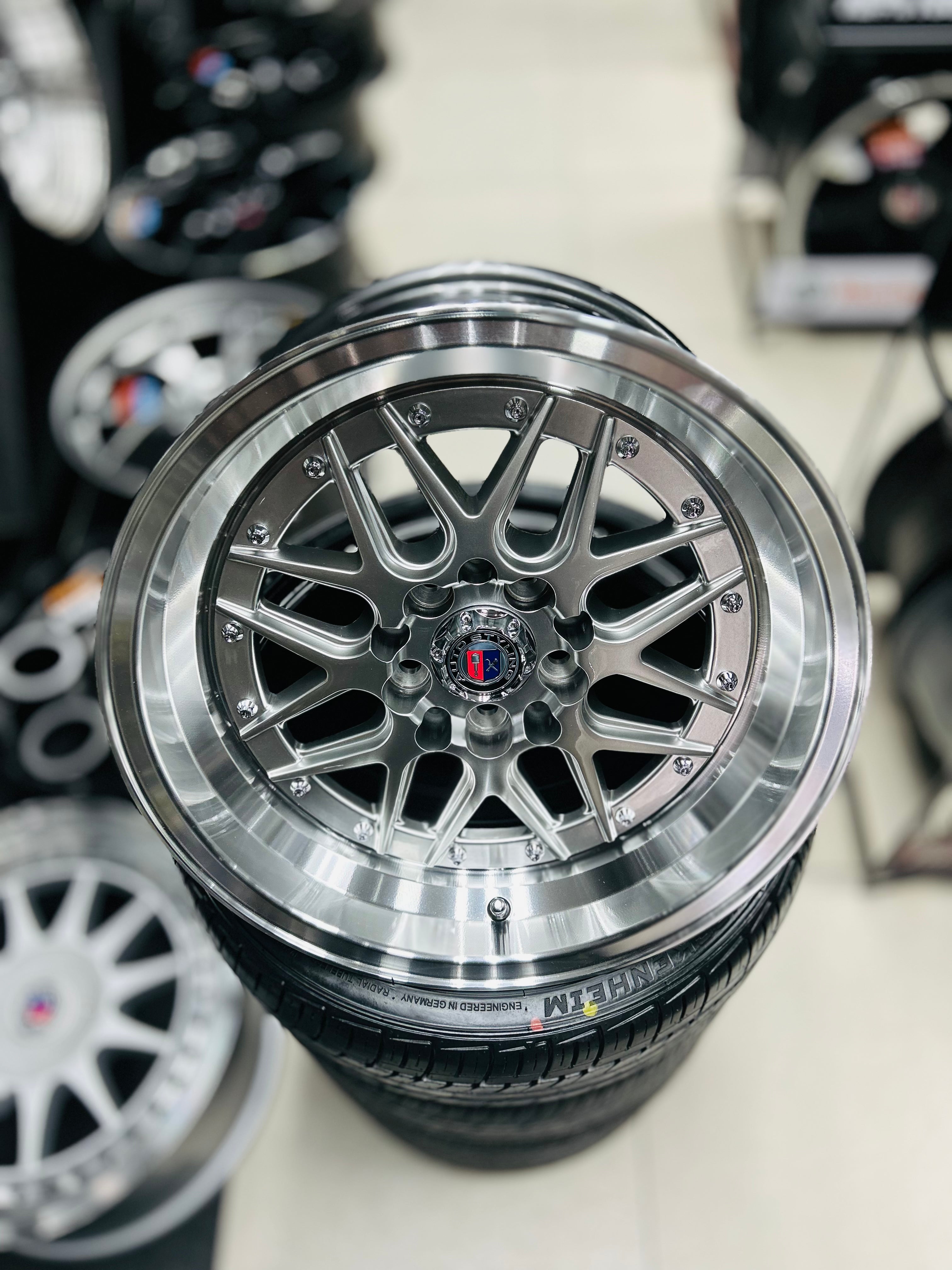 15” AS- 7410  5/100 & 5/114 silver  wheels