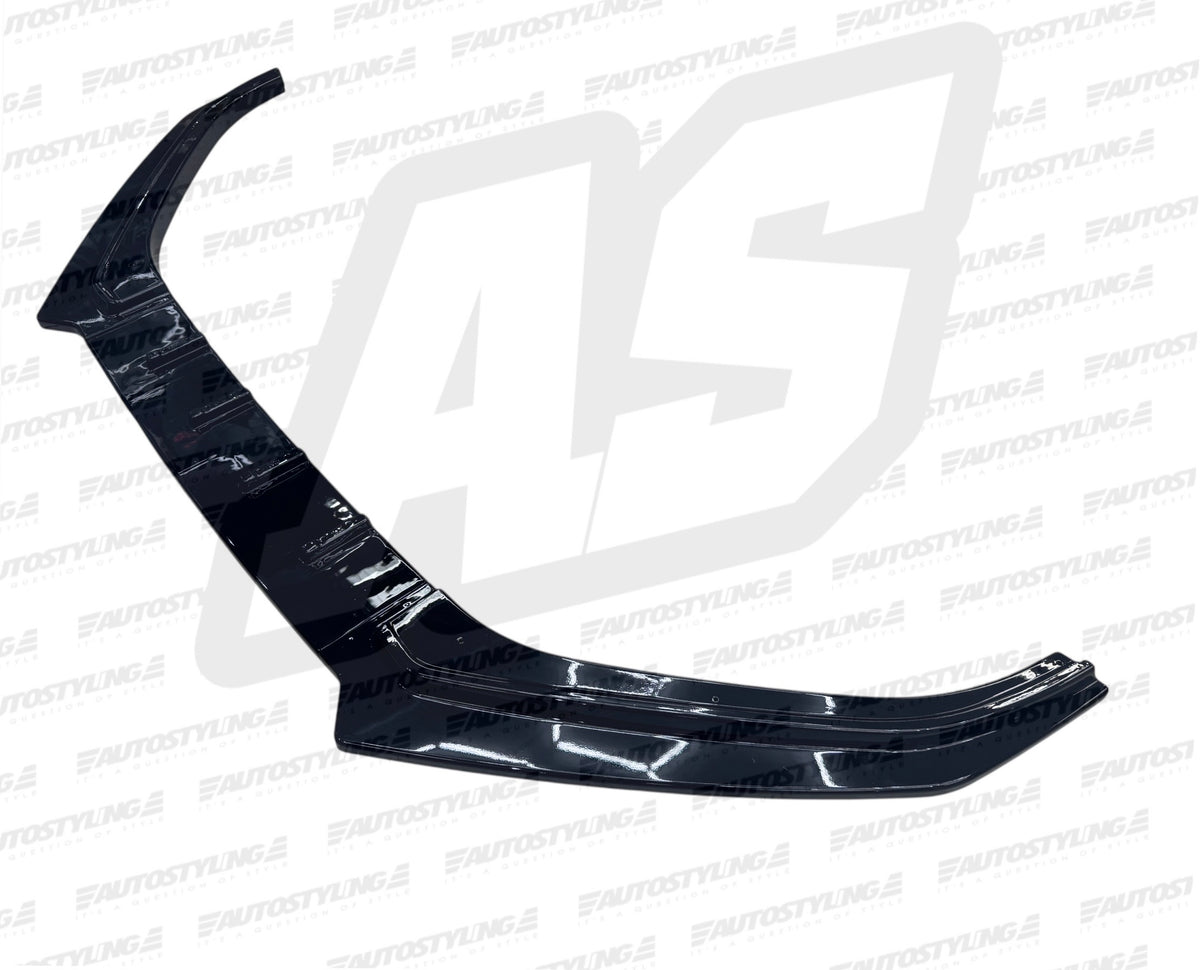 NEW IMPROVED VW POLO 6/ POLO 7 TSI VIVO F/L FD 3pce NEW PLASTIC GLOSS BLACK FRONT SPOILER