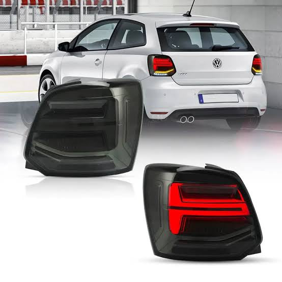 VLAND VW POLO 6 LED TAIL LIGHT Full BLACK SMOKED EDITION