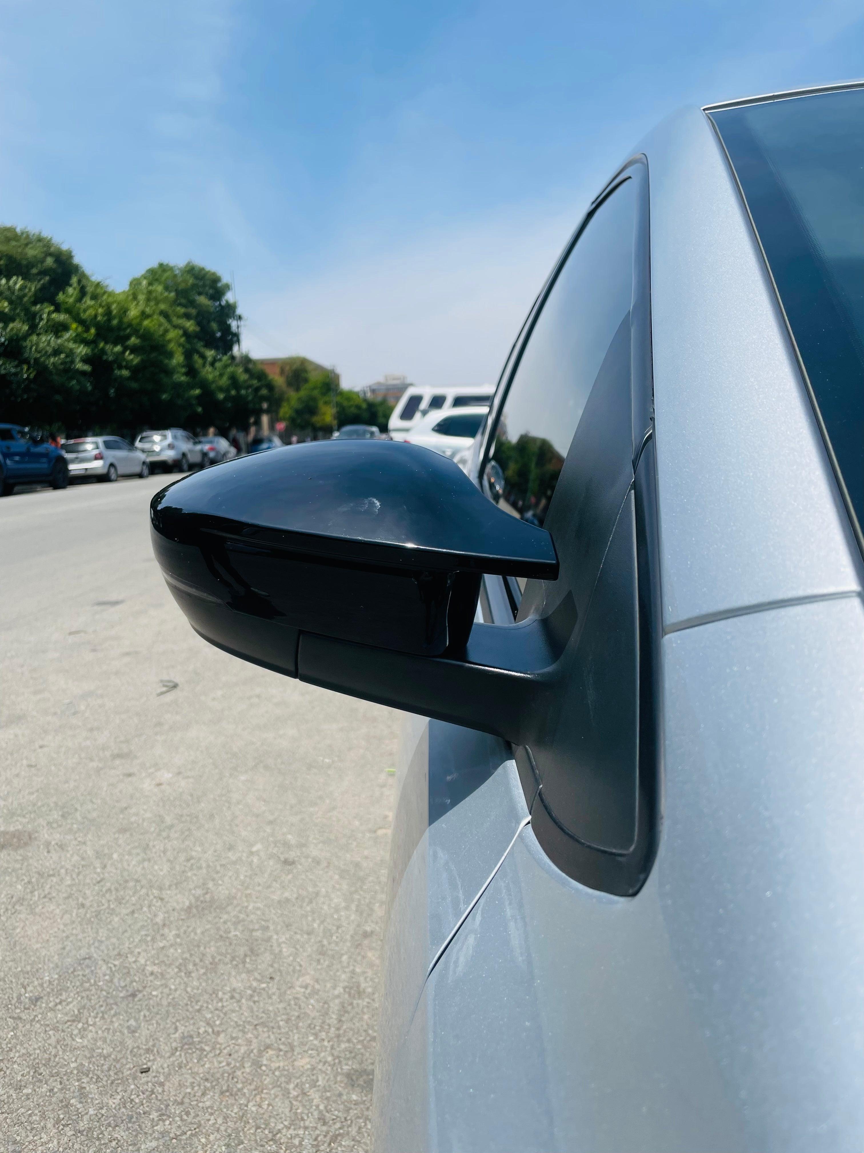 VW polo 6 gloss black BATMAN style Mirror Covers