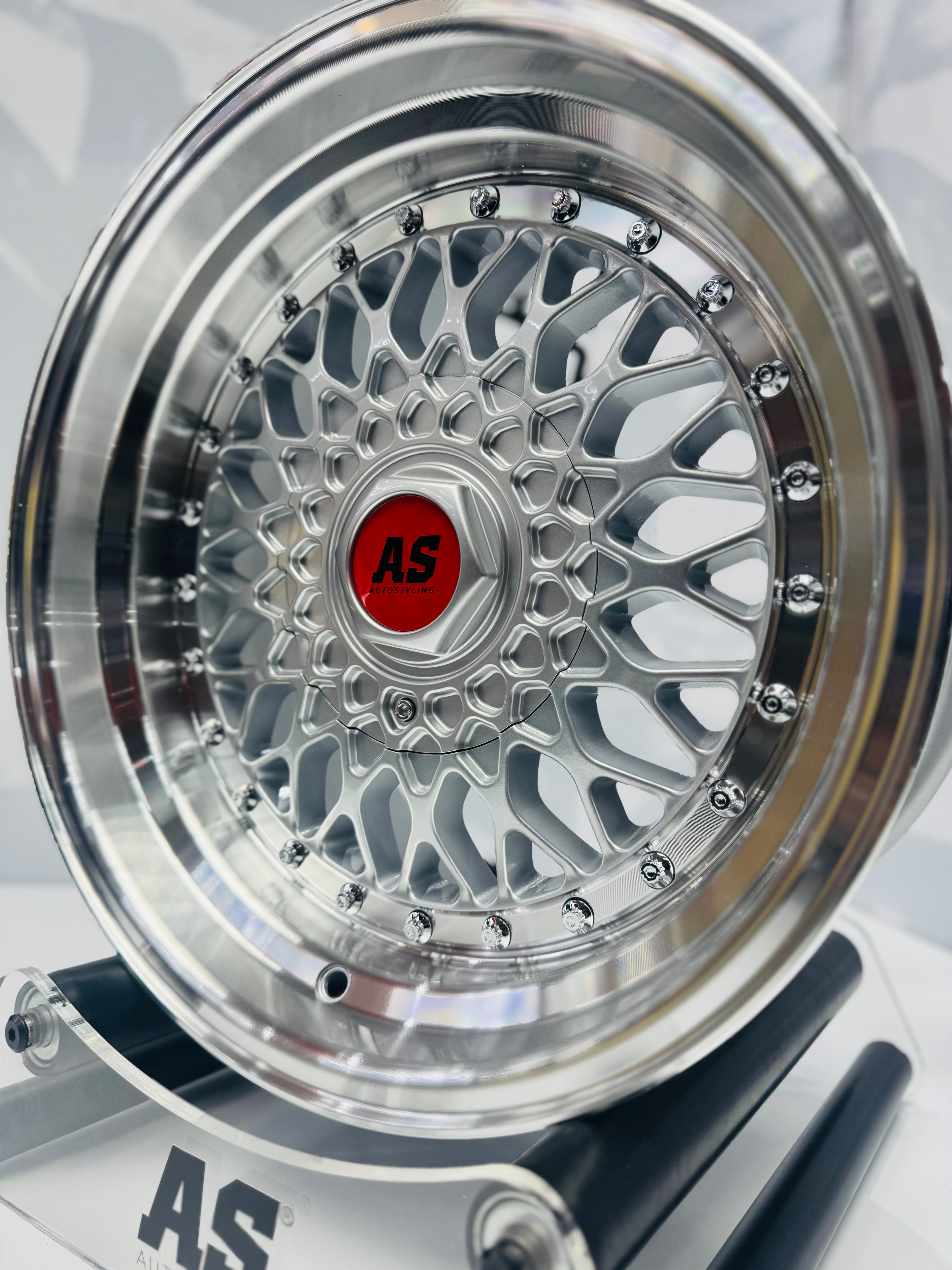16” AS-MESH 8/9j 4/100 & 5/100 multi hole  SILVER