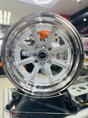 15” AS-WATA 8J/9J  4/100 4/114 WHITE RIMS
