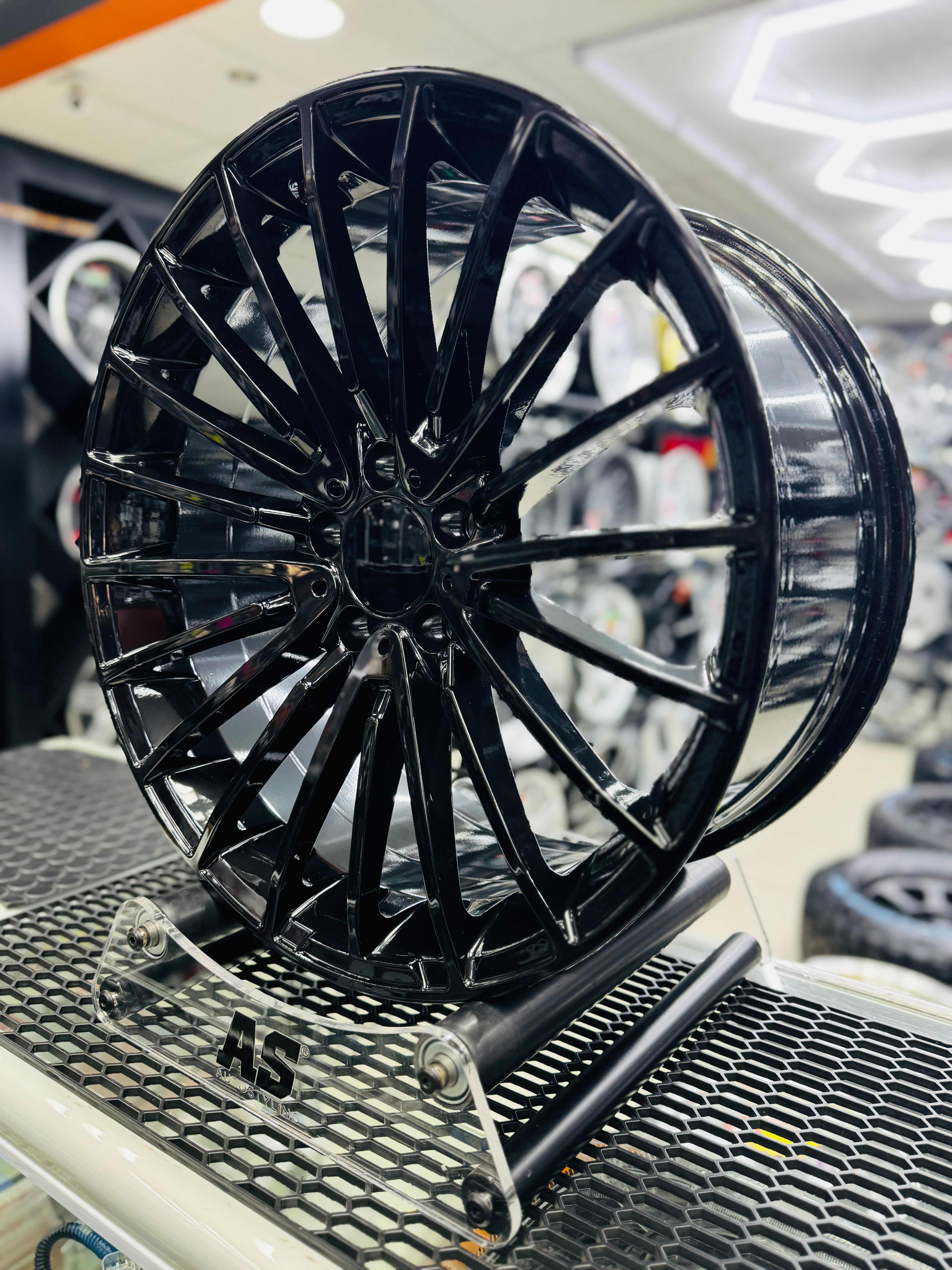 19” AMG GLOSS BLACK 5x112 narrow wide wheels - Autostyling Klerksdorp