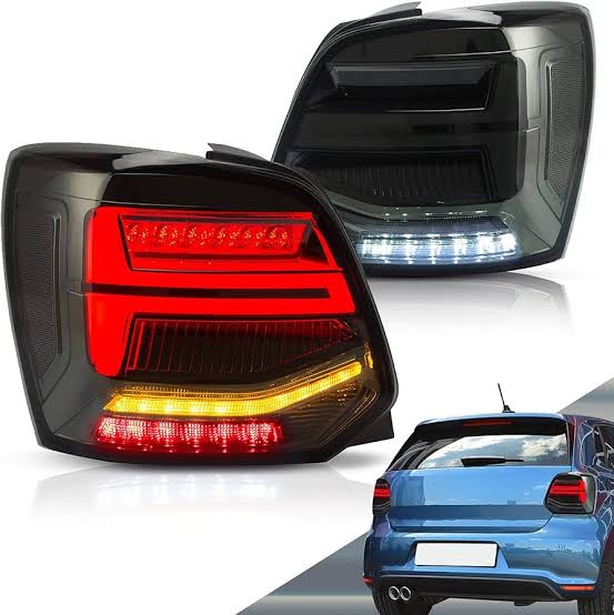 VLAND VW POLO 6 LED TAIL LIGHT Full BLACK SMOKED EDITION
