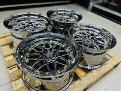 15'' AS-YKW 5039 BLACK CHROME 4/100 4/114
