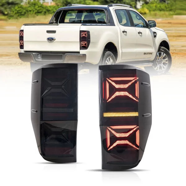 VLAND Full LED Tail Lights For Ford Ranger (T6) 2012-2022  BLACK
