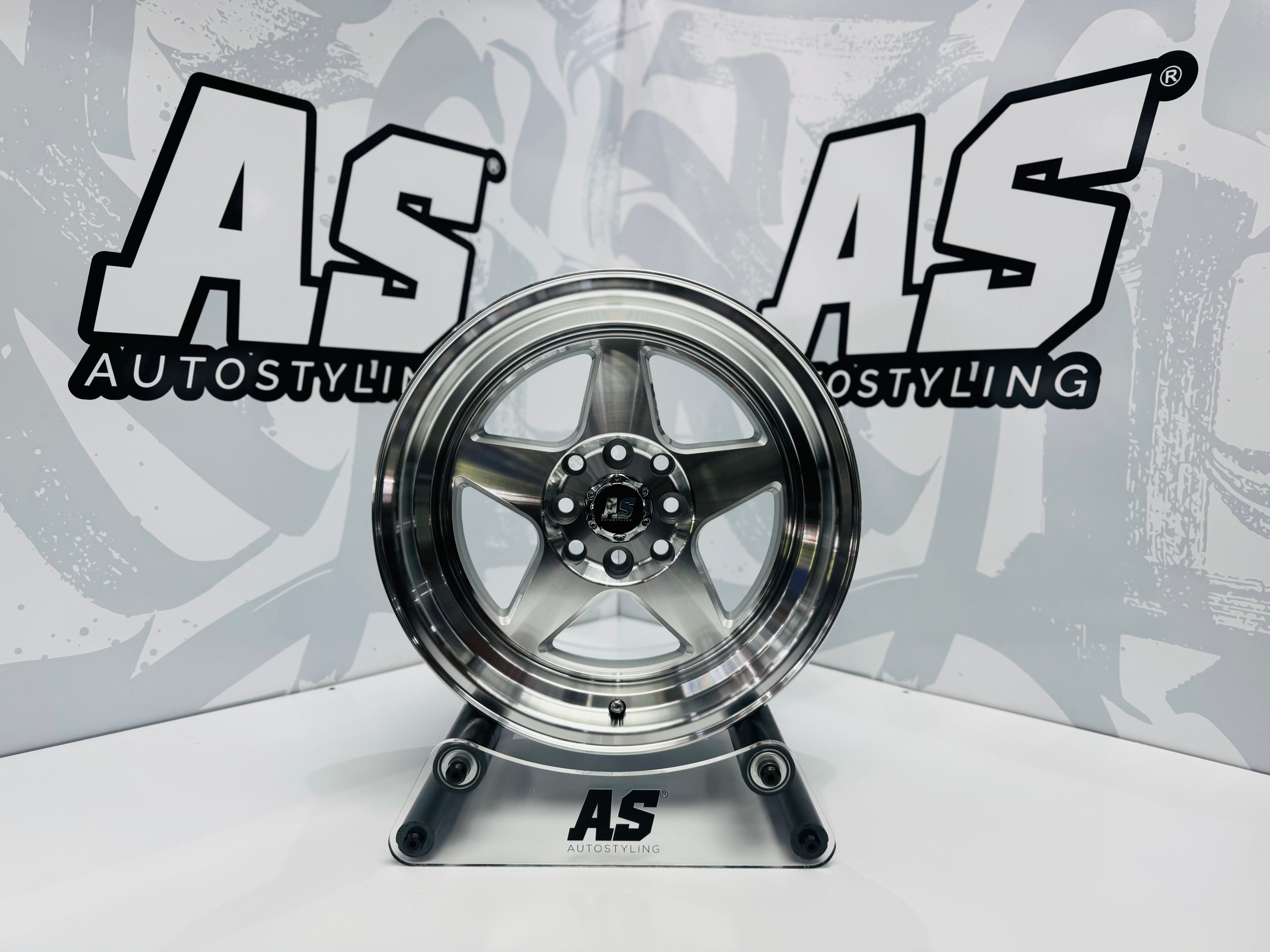 15” AS- APEX 4x100 & 4x114 MACHINE SILVER