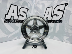 15” AS- APEX 4x100 & 4x114 MACHINE SILVER