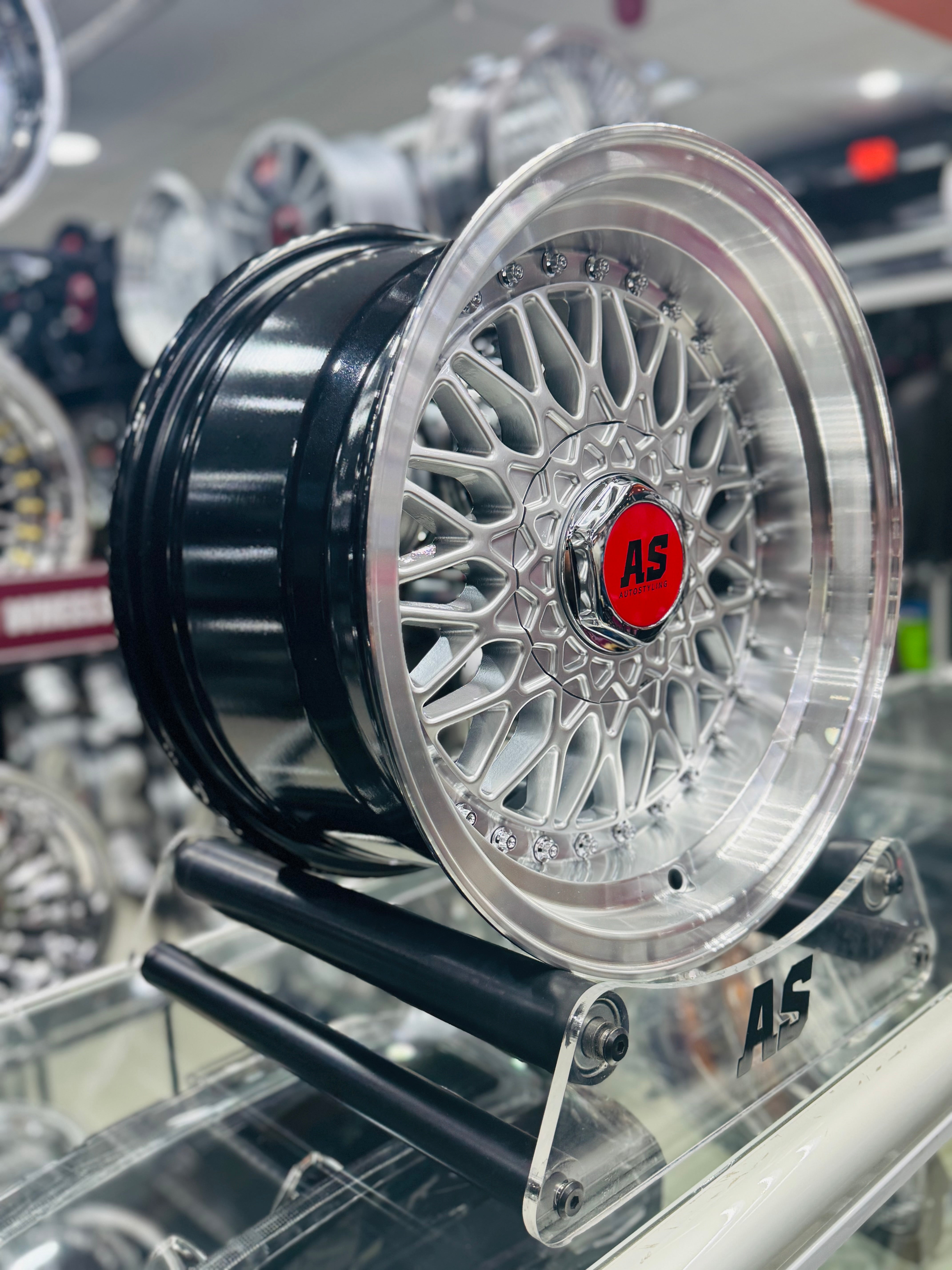 15 ” AS MESH BB5  4/100 & 5/100 multi pcd SILVER - Autostyling Klerksdorp