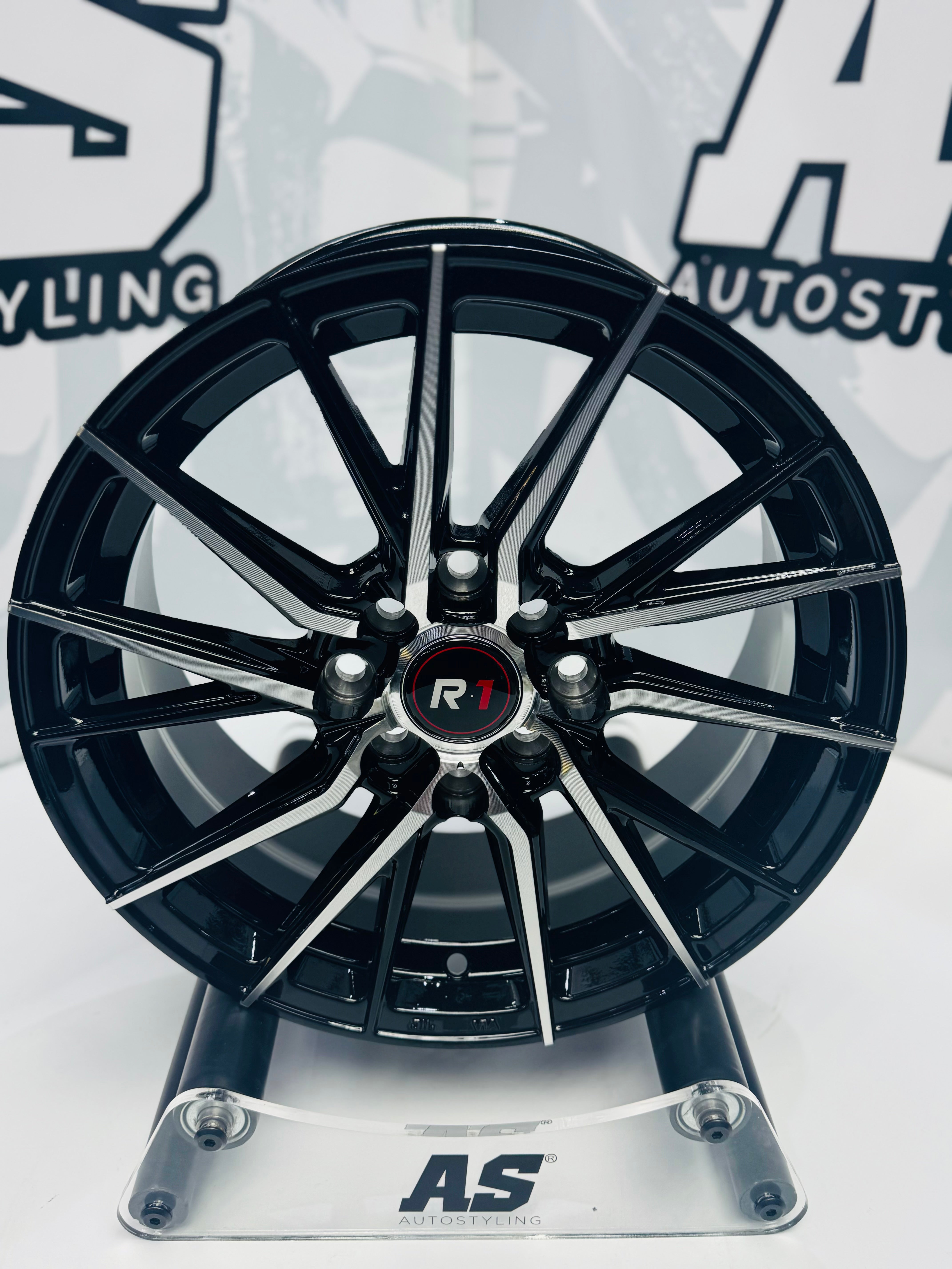 15” M8967 4x100 4x114  Machine black - Autostyling Klerksdorp