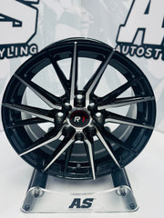 15” M8967 4x100 4x114  Machine black - Autostyling Klerksdorp