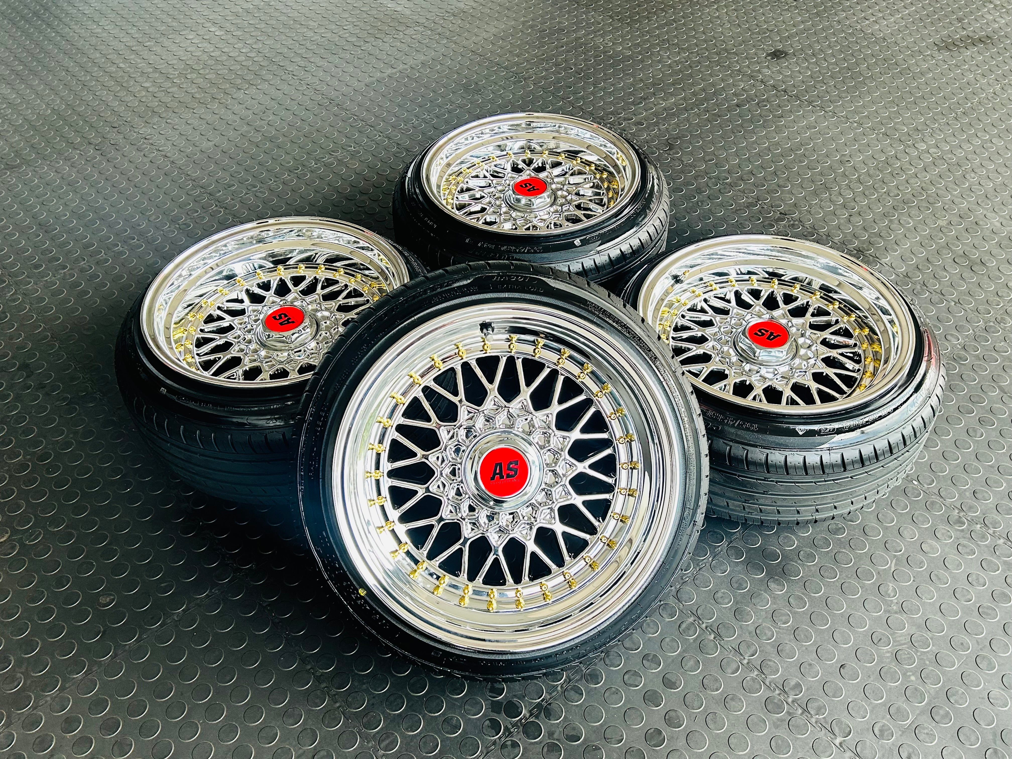 16” AS MESH BB5  CHROME 4/100PCD