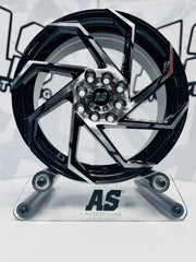 15” M8965 4x100 4x114  Machine black - Autostyling Klerksdorp