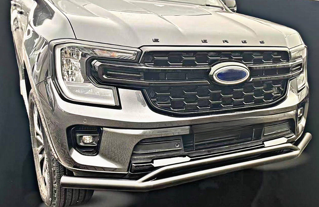 FORD RAPTOR RANGER/ EVEREST  NEXT GEN 2023 BUMPER GUARD / NUDGE BAR / STYLING BAR NEW MODEL DOUBLE BAR  BLACK FITS ALL NEW GENERATION FORD RANGERS NEW MODEL