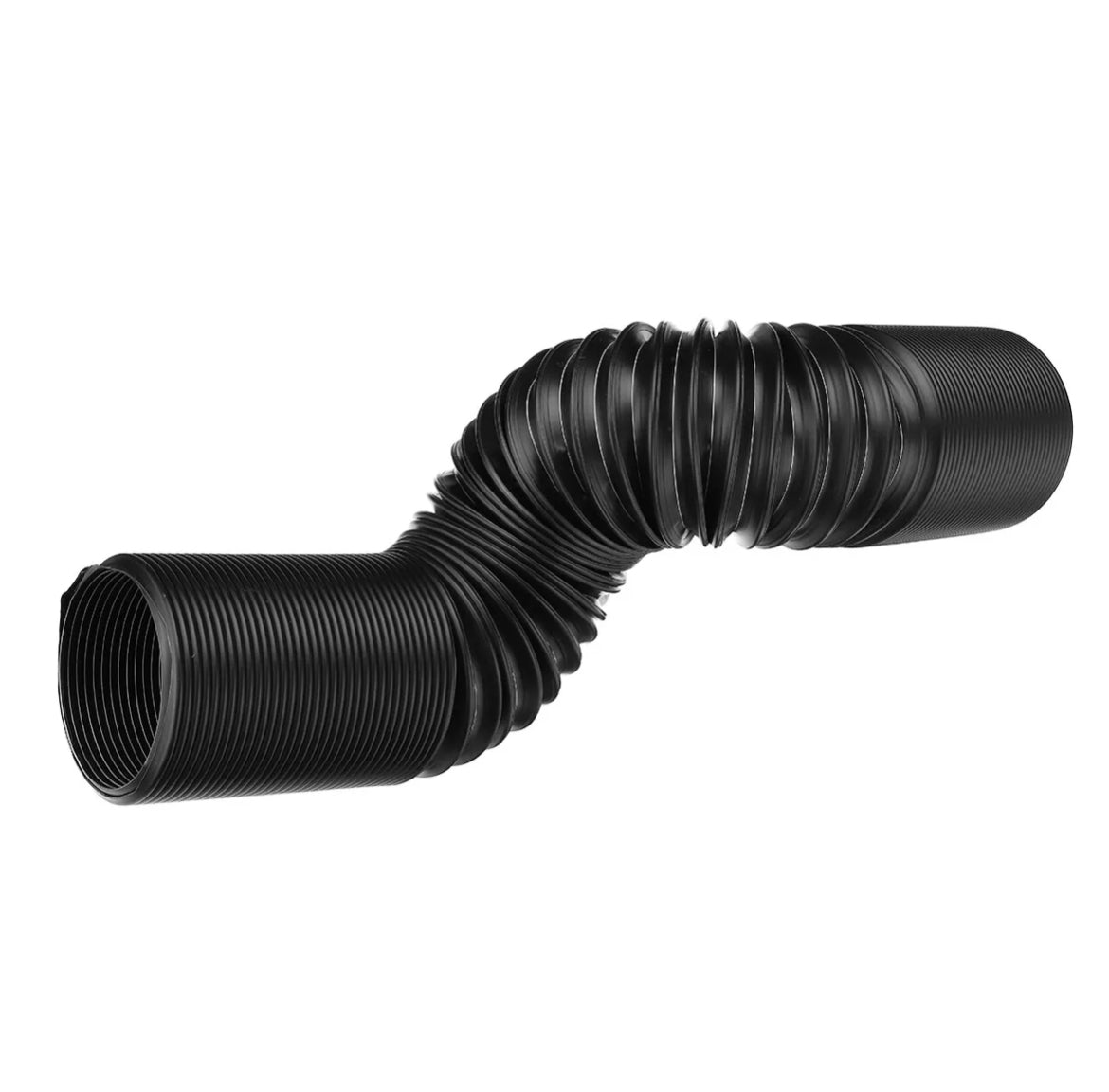 63mm 1M Car Air Intake Cold Pipe Flexible Ducting Feed Hose Induction Kit Black