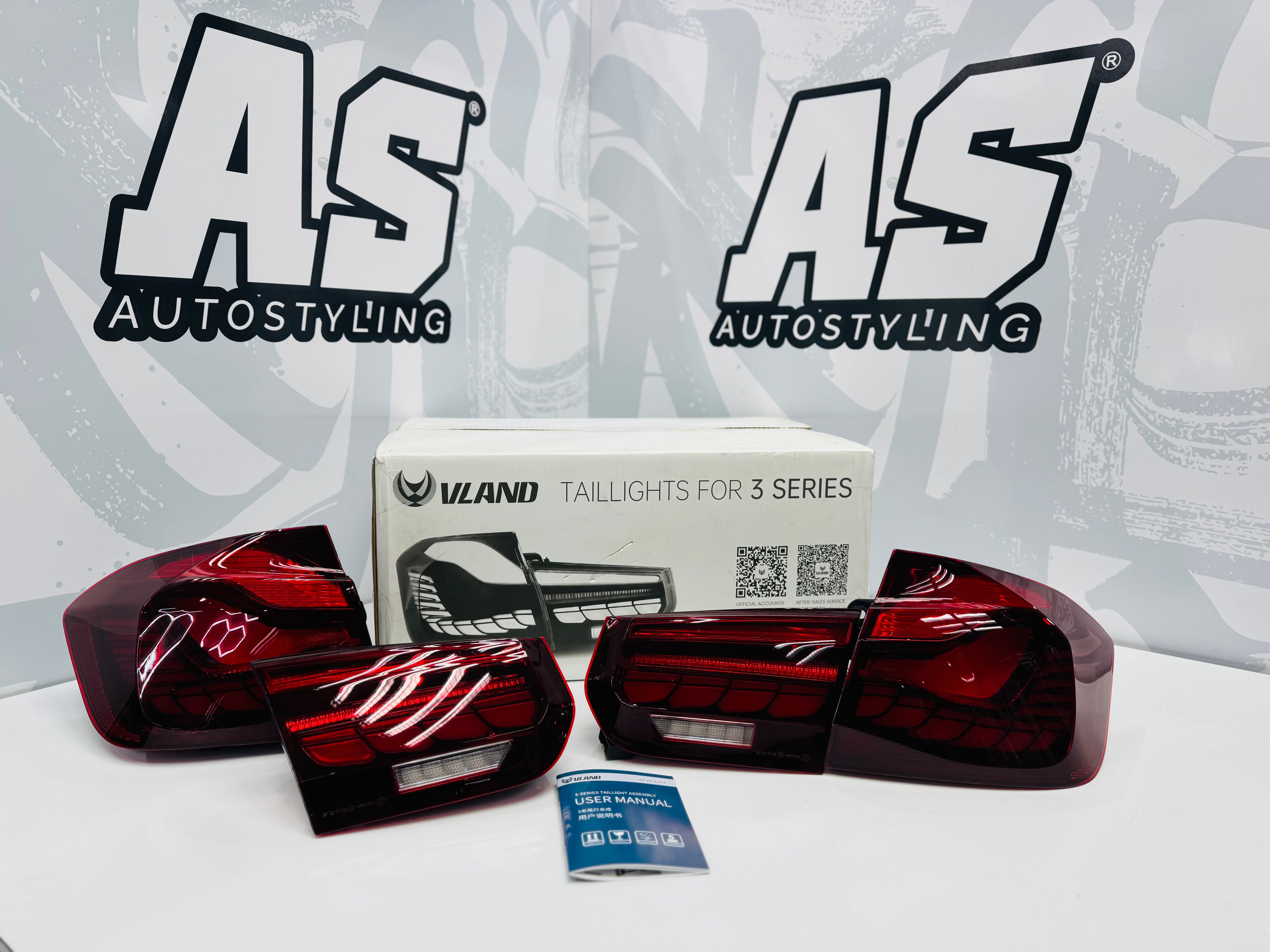 BMW 3 Series 2012-2019   (F30 F80) Vland OLED Tail Lights With Dynamic Welcome Lighting (GTS Style)
