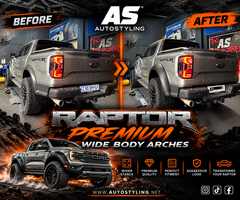 A-GRADE PREMIUM RAPTOR WIDE BODY  KIT (50mm wider ) - OE COLOR (2022+ FORD RANGER RAPTOR) - Autostyling Klerksdorp