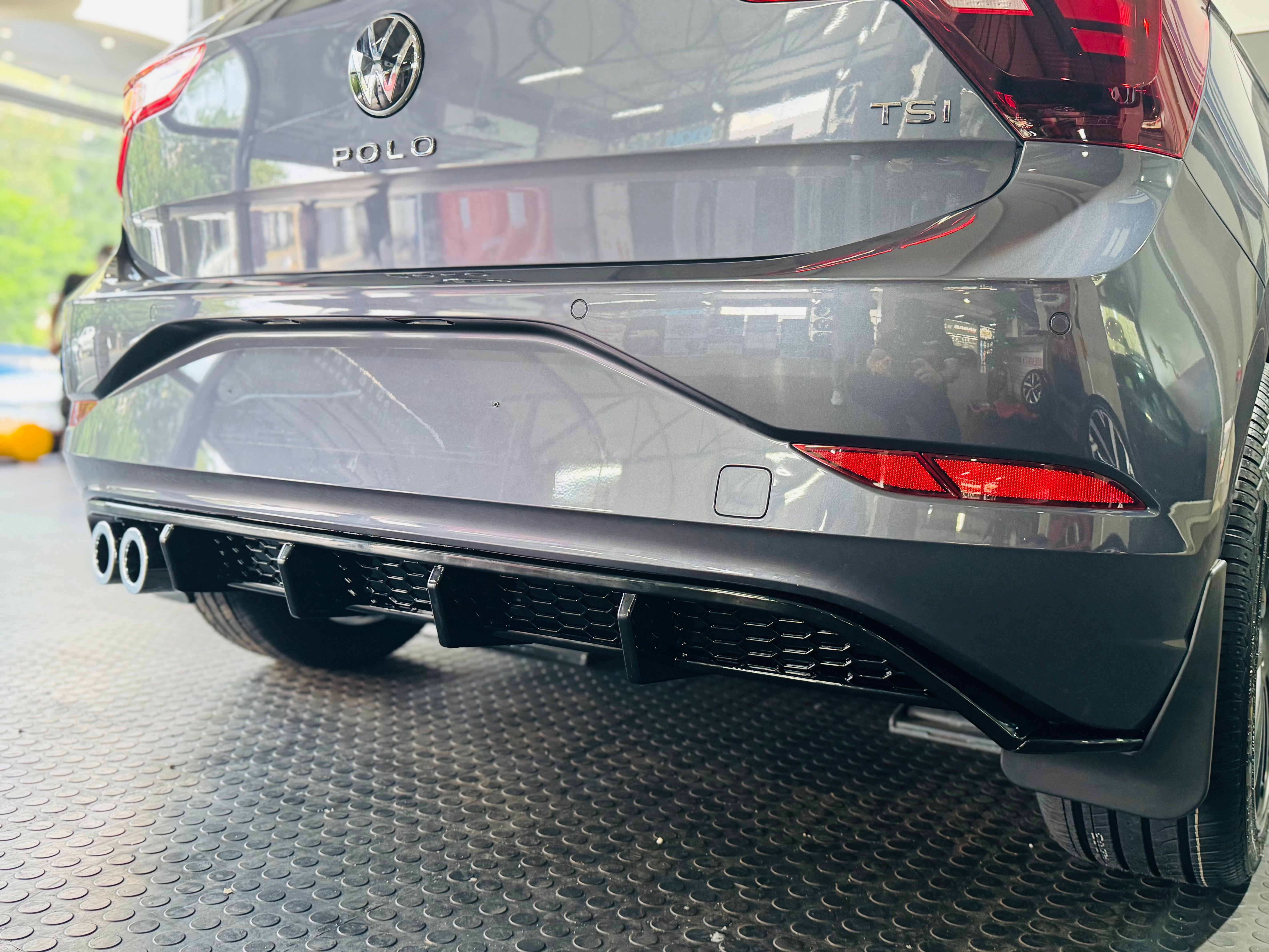 VW POLO 8 / AW TSI TO GTI STYLE AK REAR DIFFUSER GLOSS BLACK