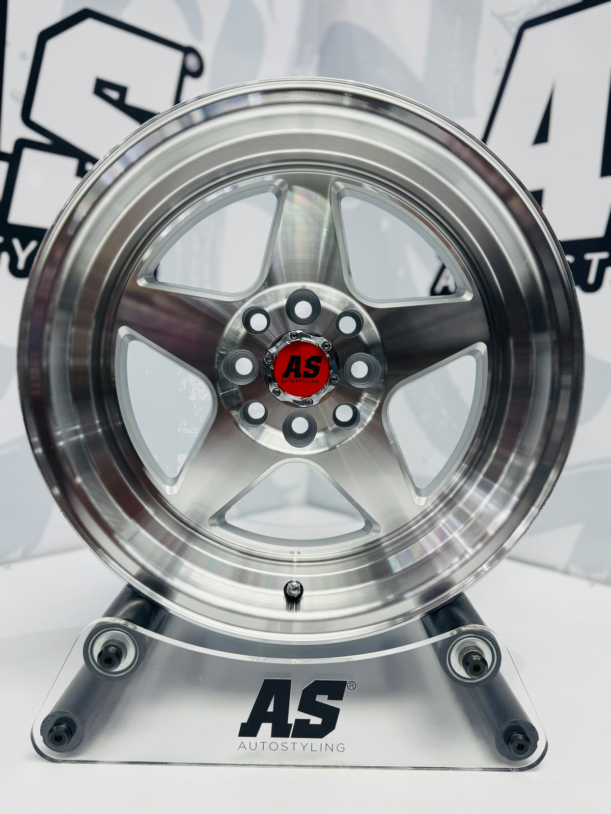 15” AS- 7702 4/100 4/108 silver wheels