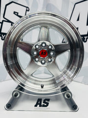 15” AS- 7702 4/100 4/108 silver wheels