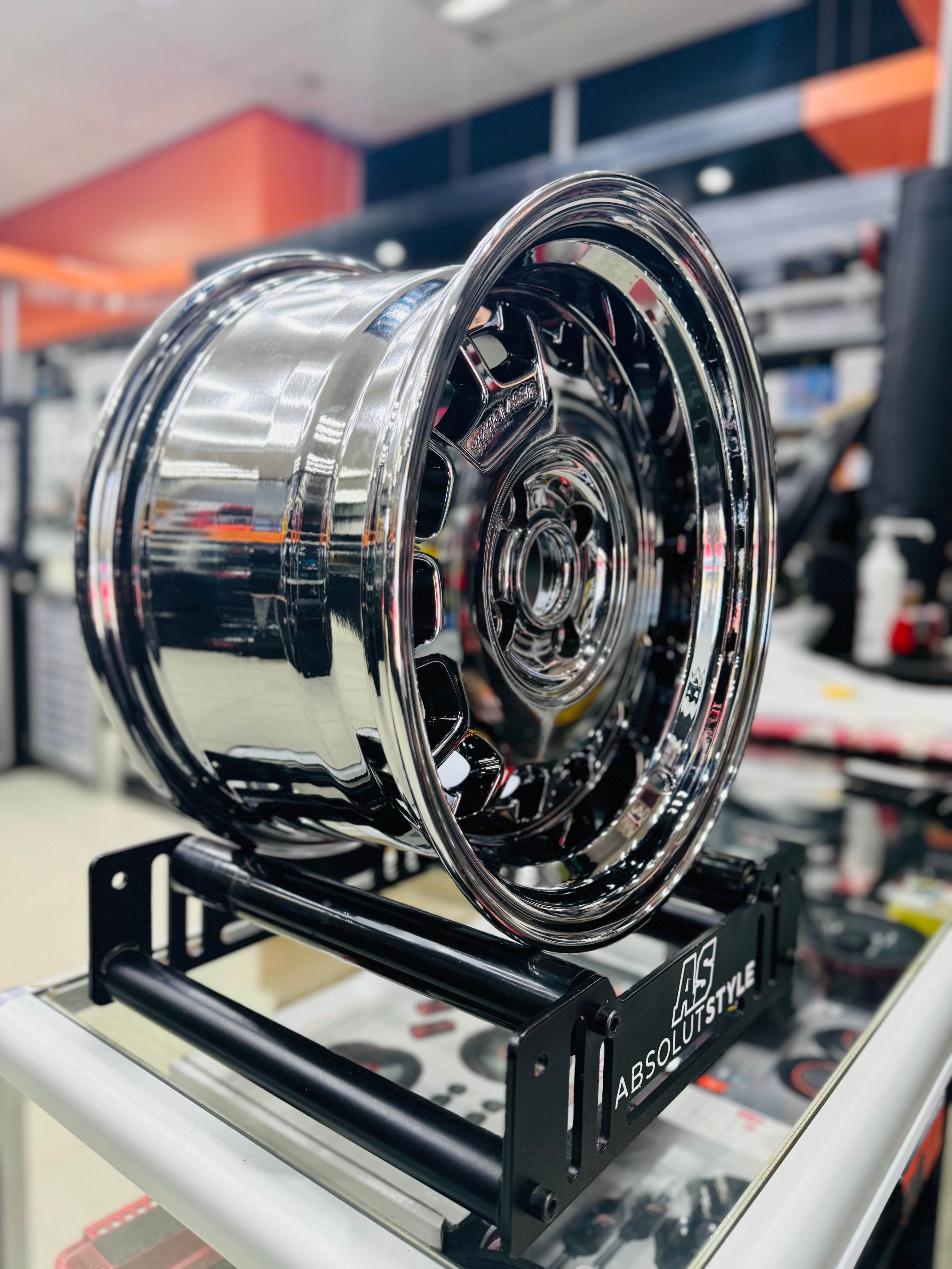 15” CLI BLK CHROME 4/100 spare wheel/ loose wheel  sold each