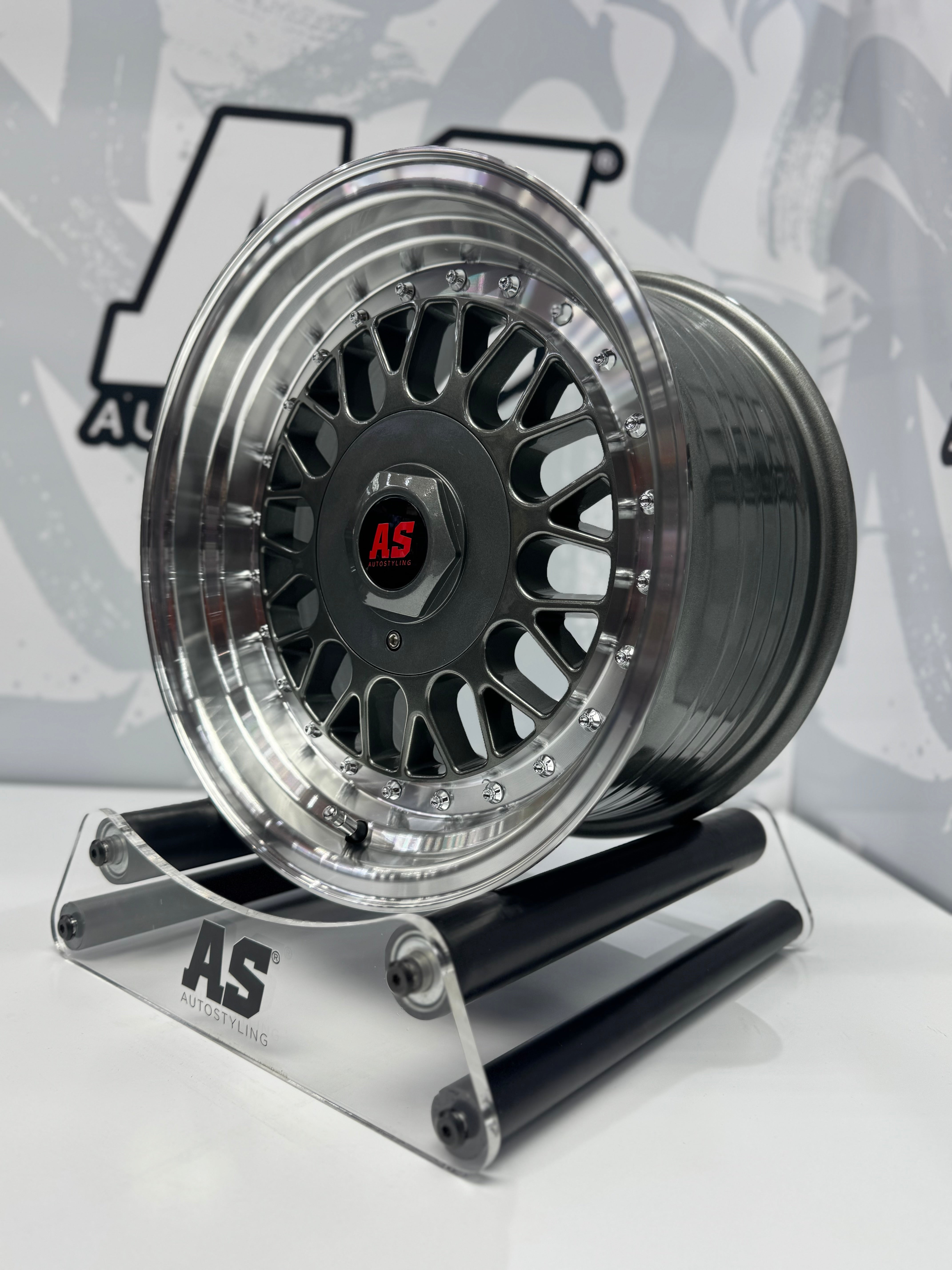 15” AS- 7501 4/100 4/114 gunmetal grey wheels