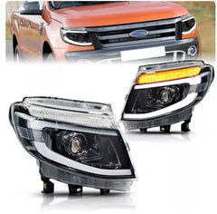 SUITABLE TO FIT - RANGER T6 (12-15) DRL LED PROJECTOR UPGRADE HEADLIGHTS