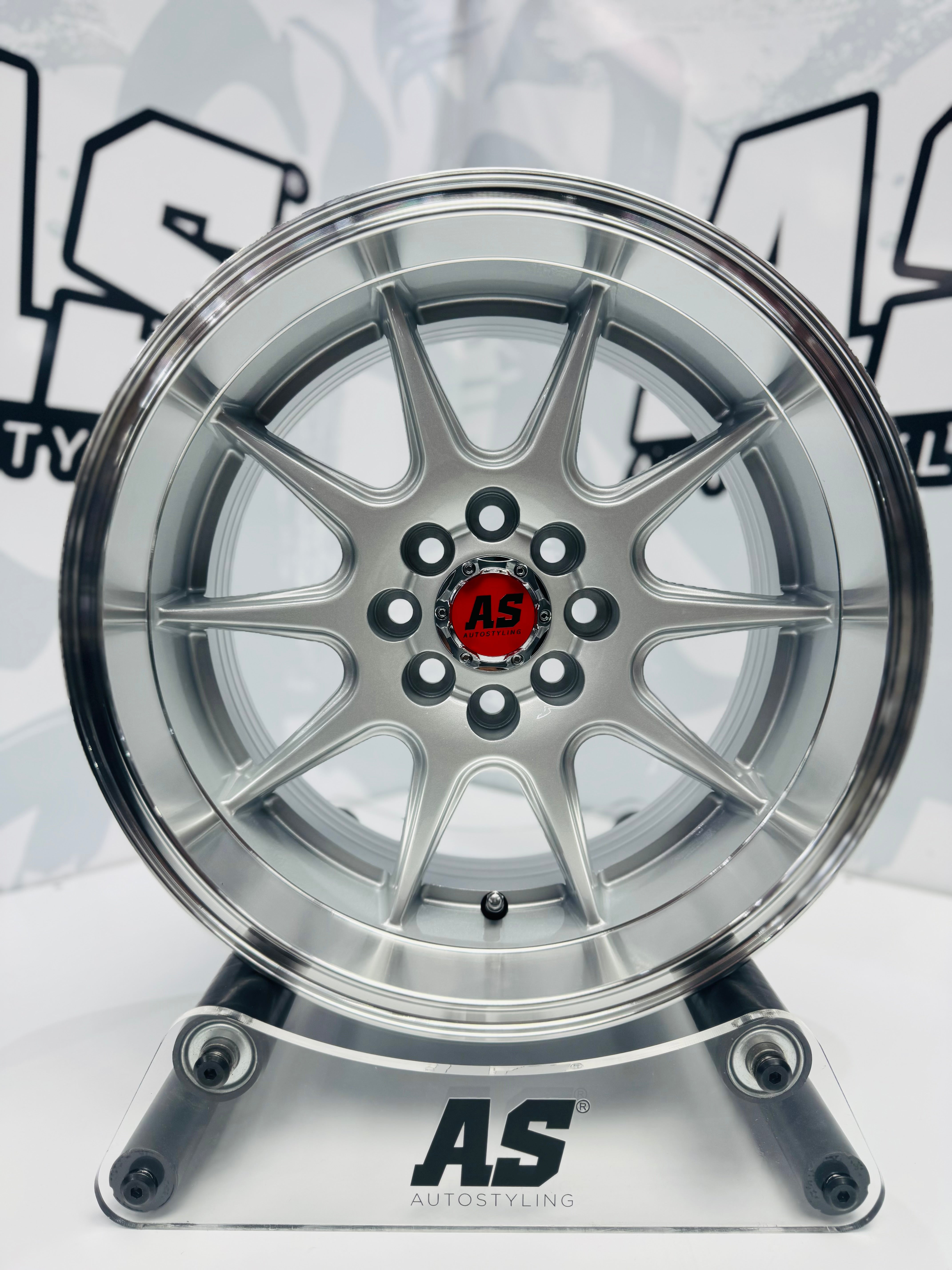 15” AS- 7582 4/100 4/108 silver wheels