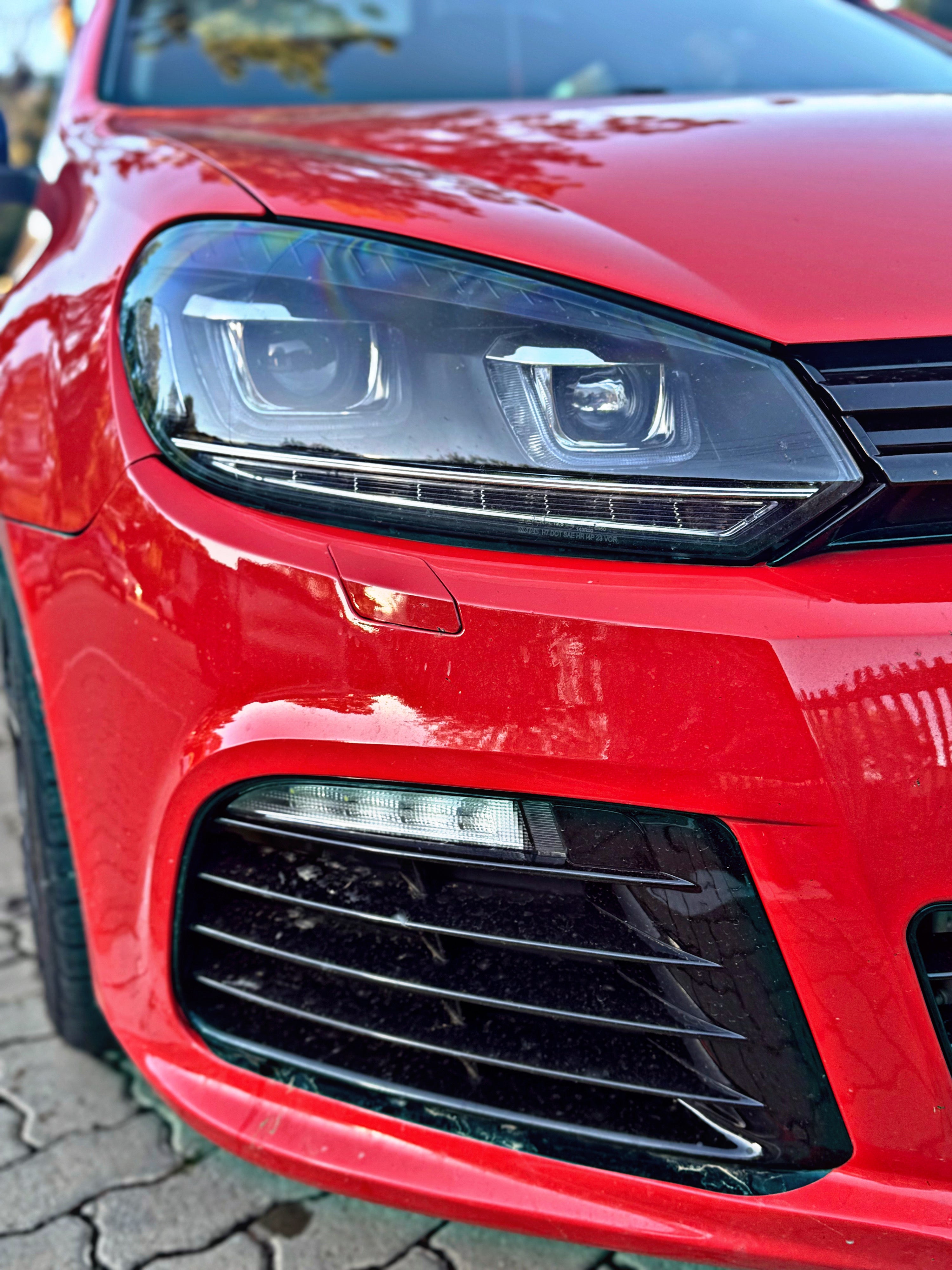 VLAND VW Golf Mk6 2009-2014 Dual Beam Projector Aftermarket Headlights With Demon Eyes Black non gti