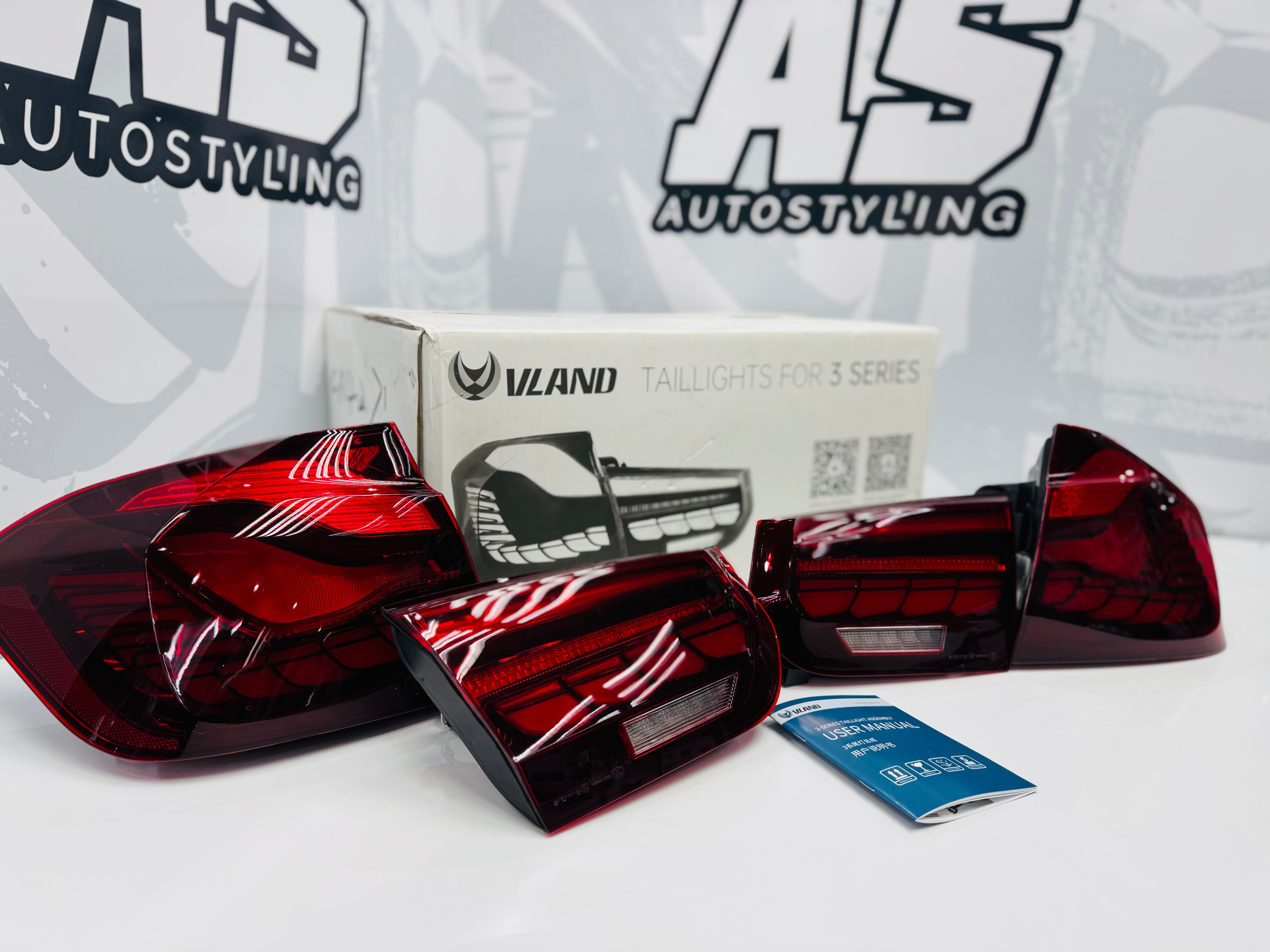 BMW 3 Series 2012-2019   (F30 F80) Vland OLED Tail Lights With Dynamic Welcome Lighting (GTS Style)