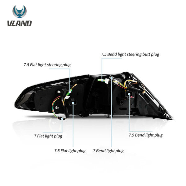 Golf MK7 2013-2021 Hatchback Vland LED Tail Lights with Sequential Turn Signal DOES NOT fit for Golf GTI and Golf R models