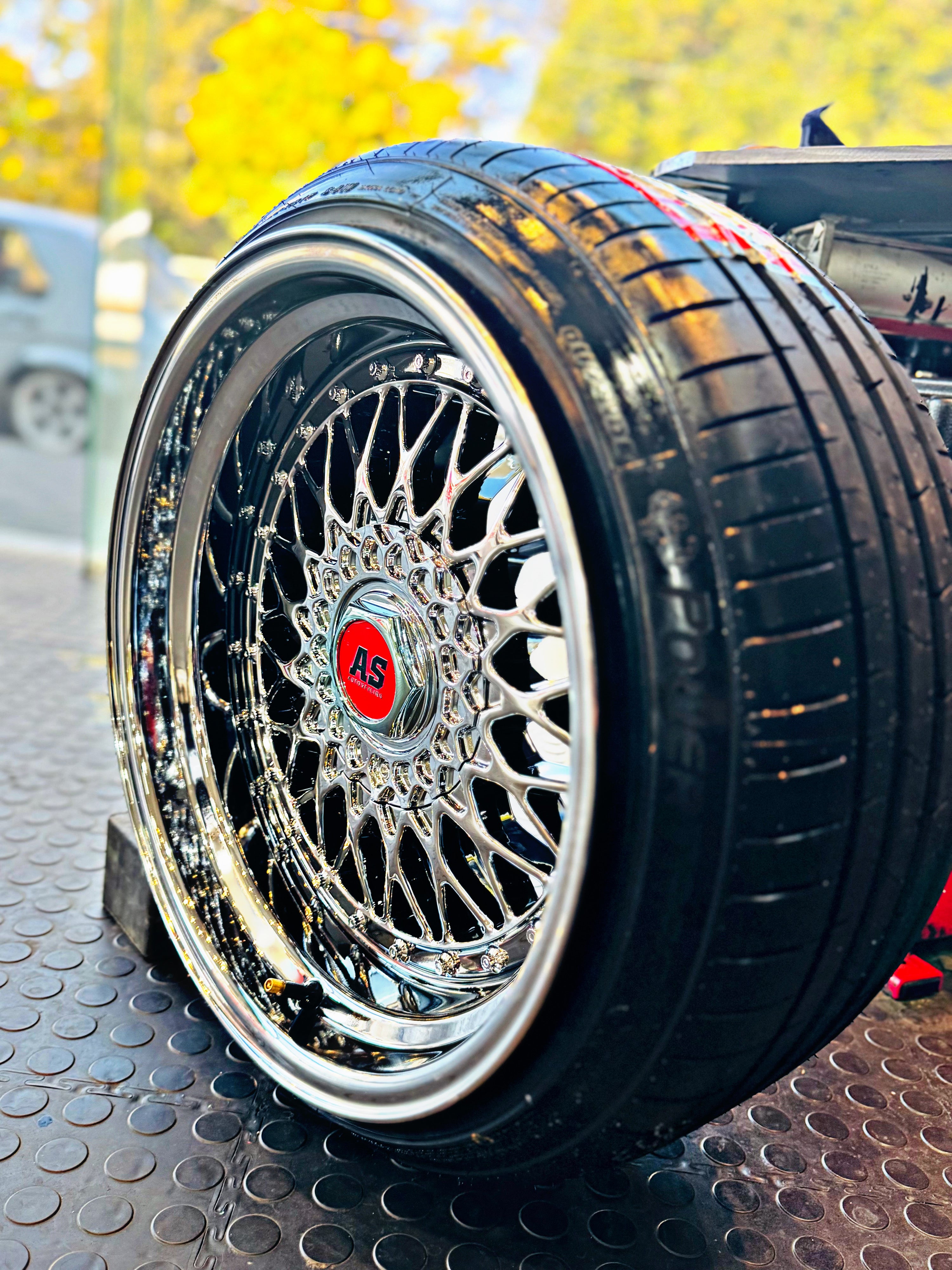 17” AS® CHROME WITH CHROME STUDS  4x100 & 5x100 8.5j/ 10j