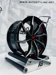 15” M8959 4x100 4x114  Machine black red - Autostyling Klerksdorp