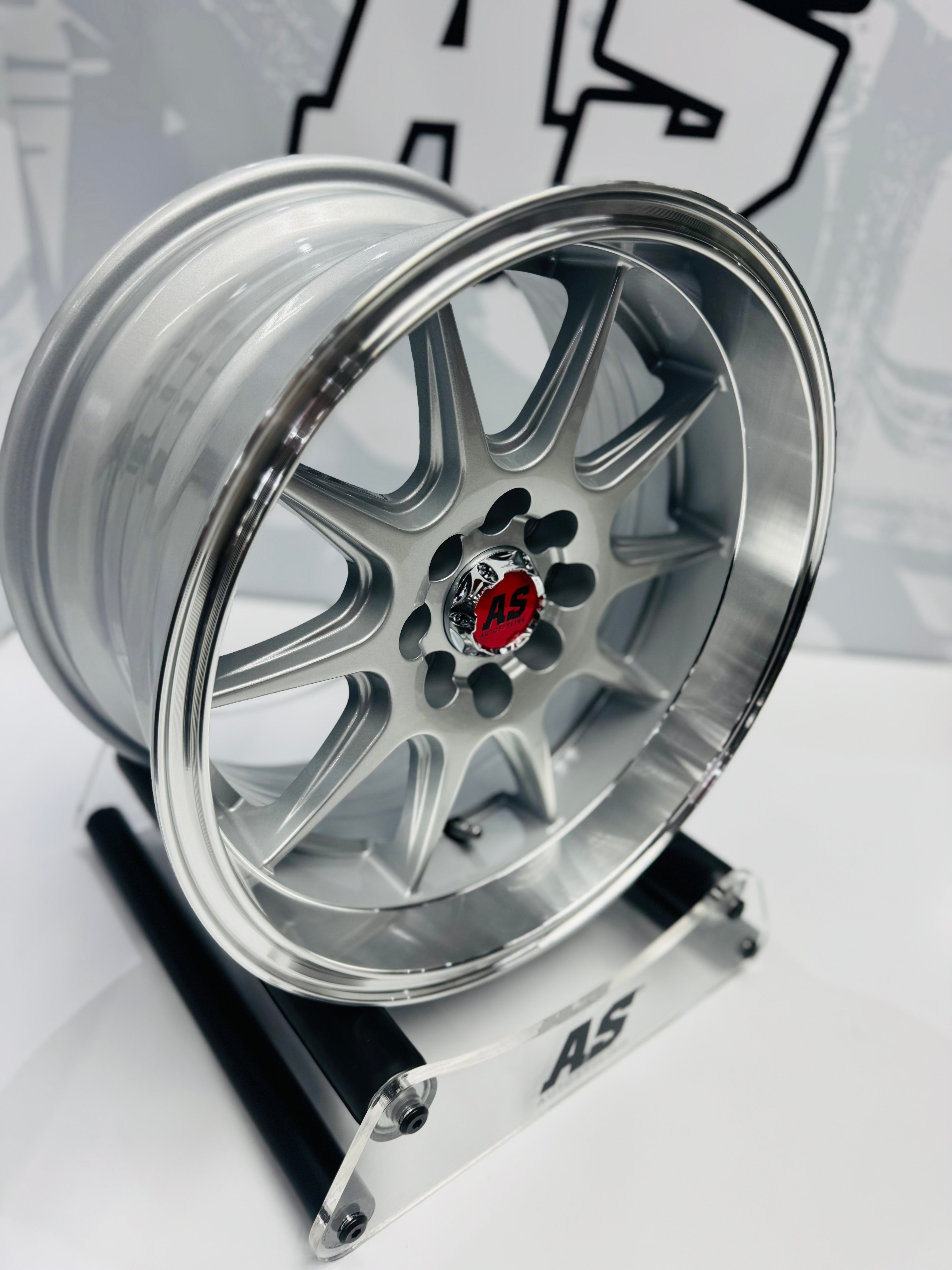 15” AS- 7582 4/100 4/108 silver wheels