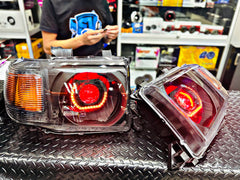 TOYOTA LANDCRUISER 79 2008-2023 ANGRY EYE LED HEADLIGHTS with Color control app on your phone