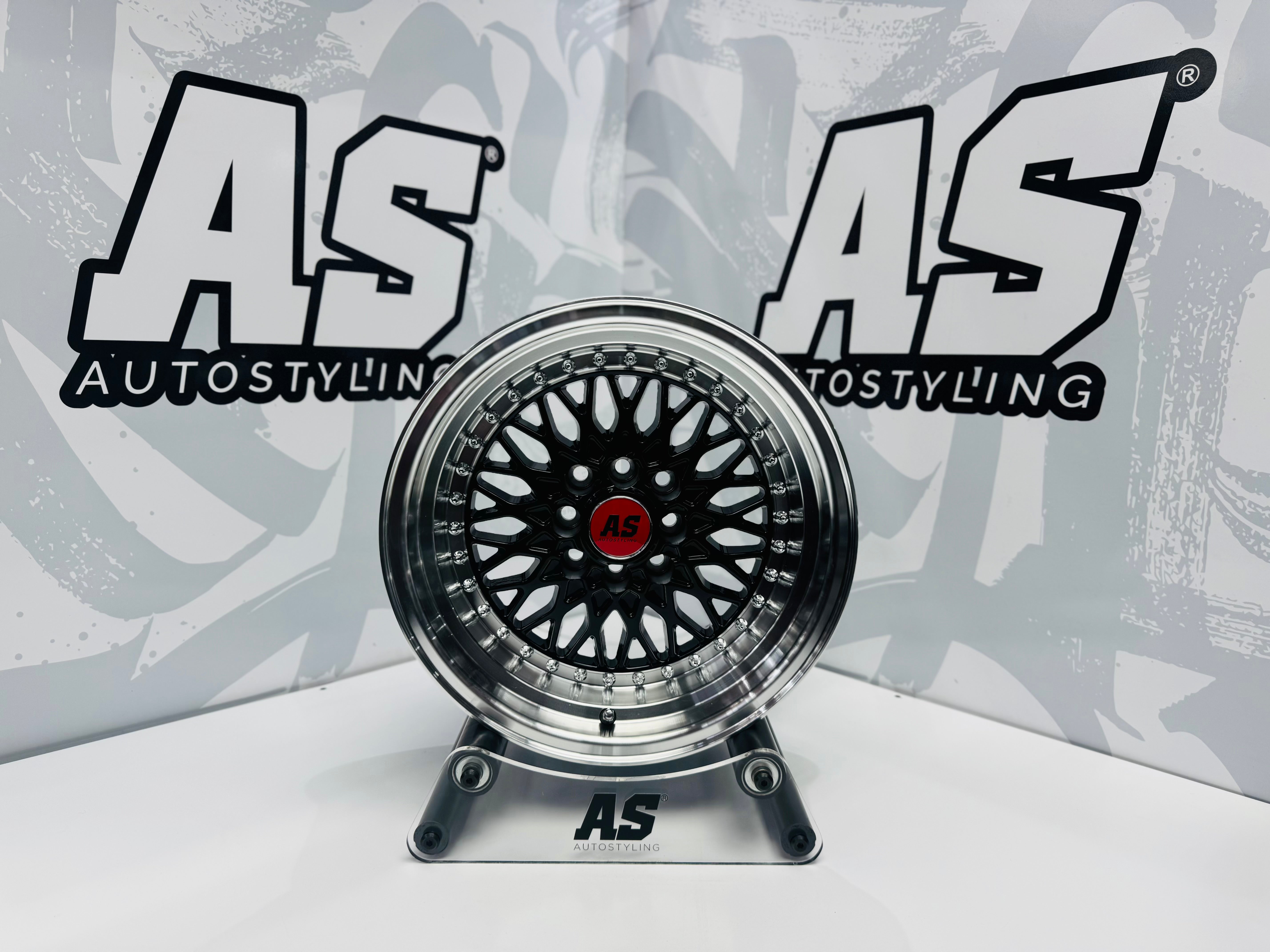 15” AS-7154 MESH  BLACK 4/100 4/114 wheels