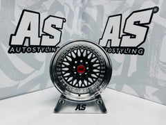 15” AS-7154 MESH  BLACK 4/100 4/114 wheels