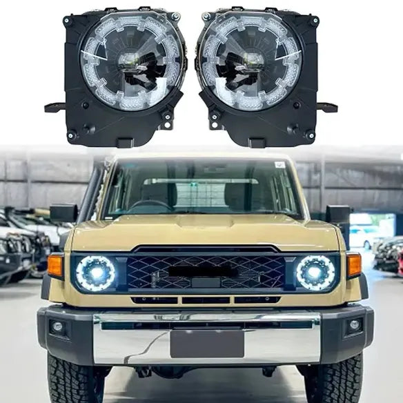 Toyota Land Cruiser 79 Series 2024 LED Aussie style Replacement Headlights