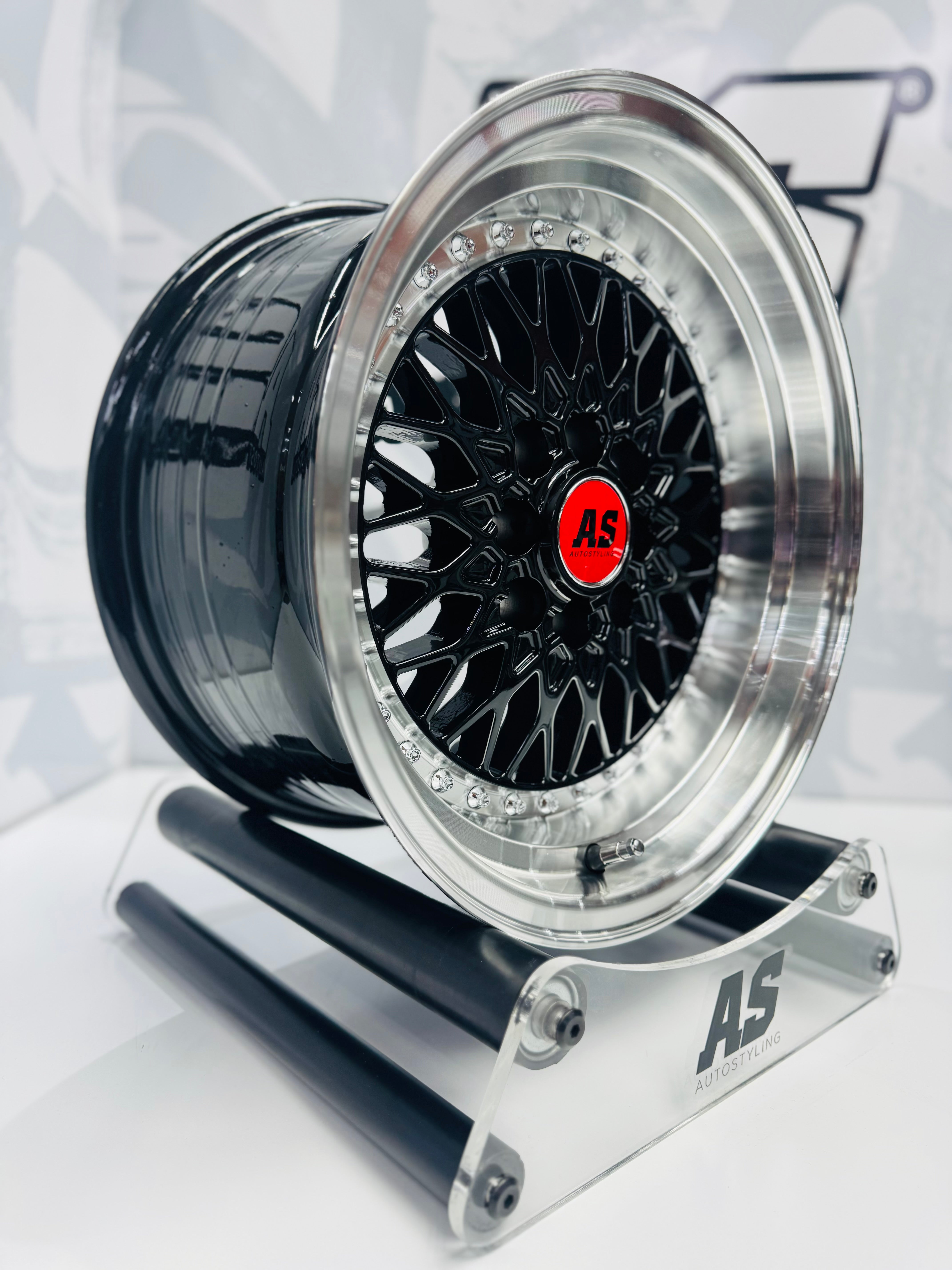 15” AS-7154 MESH  BLACK 4/100 4/114 wheels