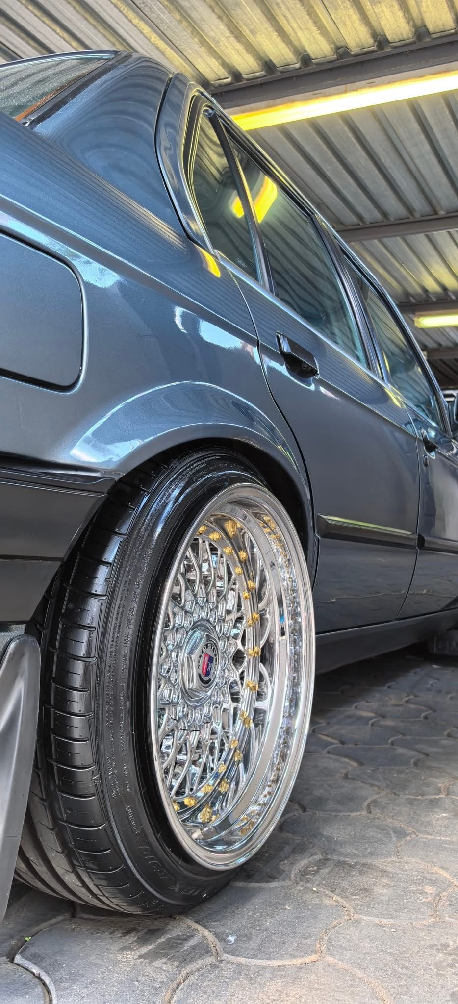 17” AS® Mesh chrome 4x100 & 5x100 10j rear GOLD STUDS