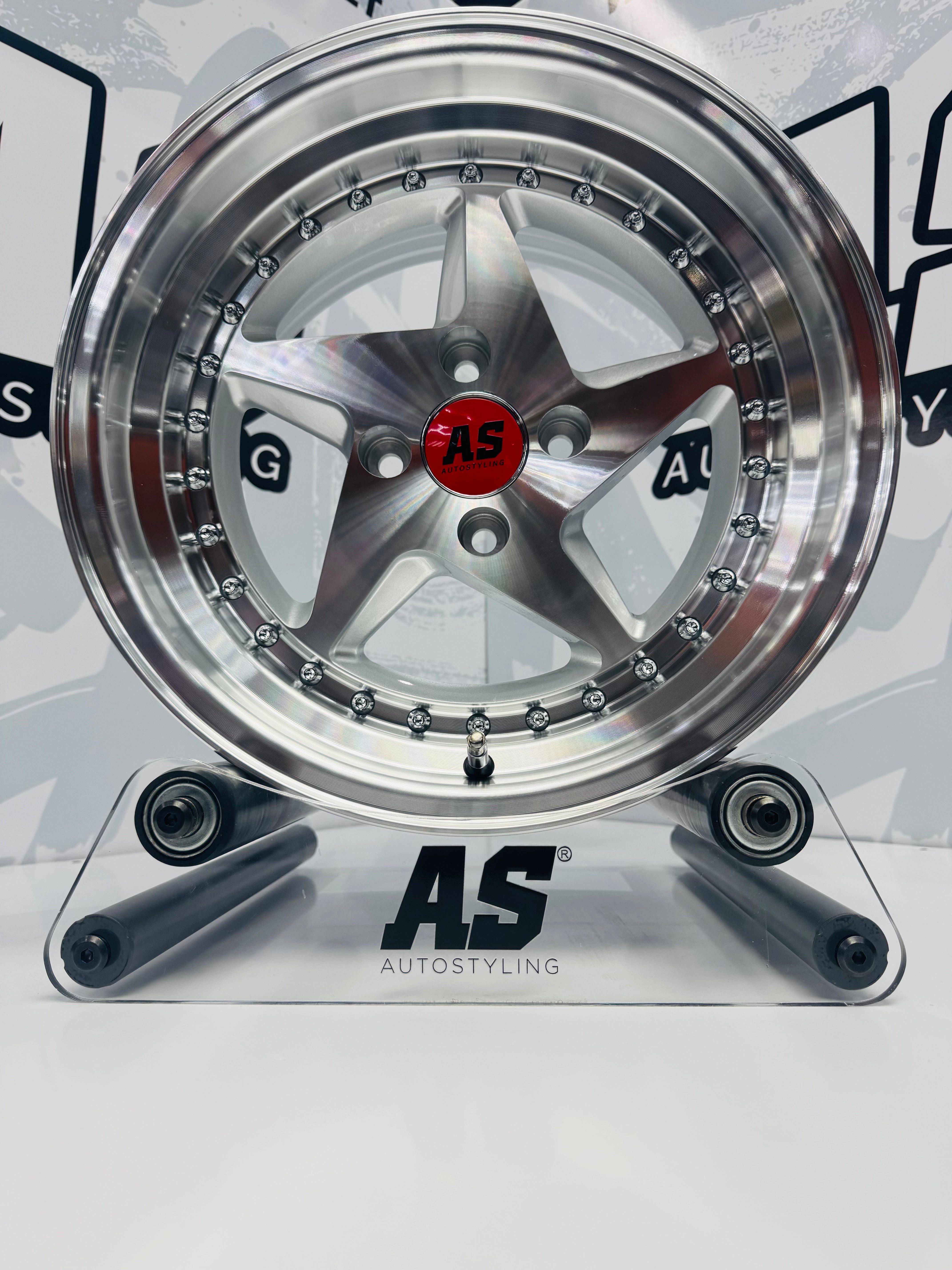 15” AS- RARI M7903 4/100 Silver machine face