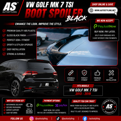 VW GOLF MK 7 TSI BOOT SPOILER BLACK - Autostyling Klerksdorp