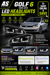 VLAND VW Golf Mk6 2009-2014 Dual Beam Projector Aftermarket Headlights With Demon Eyes Black non gti