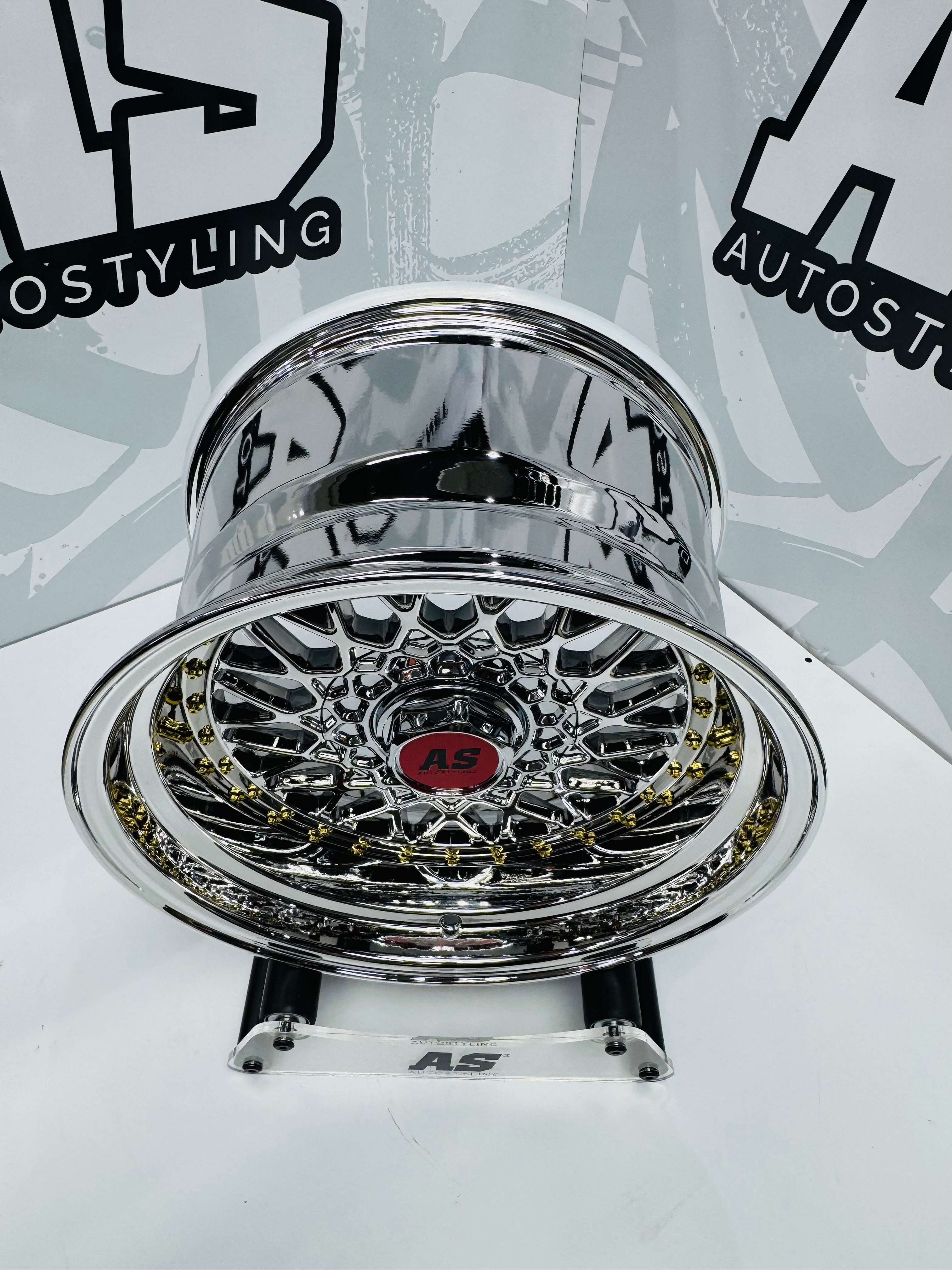 16” AS MESH BB5  CHROME 4/100PCD