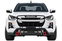 ISUZU 2021+ BUMPER GUARD / NUDGE BAR / STYLING BAR BLACK with red shackles - Autostyling Klerksdorp
