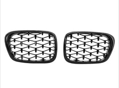 BMW E39 1999-2003  DIAMOND GLOSS BLACK GRILLS