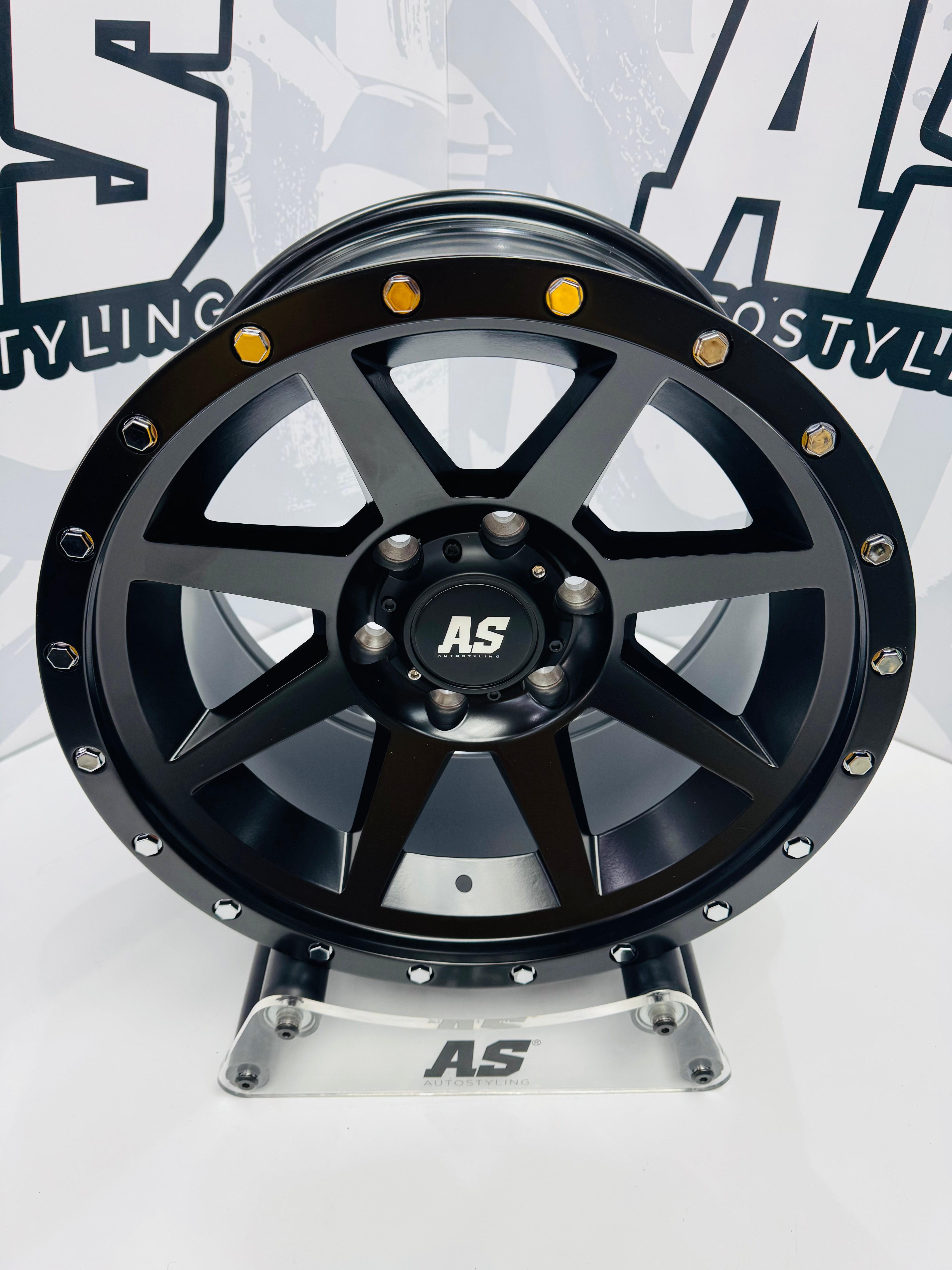 17” AS-8003 4x4 rims  6/139 PCD MATT BLACK