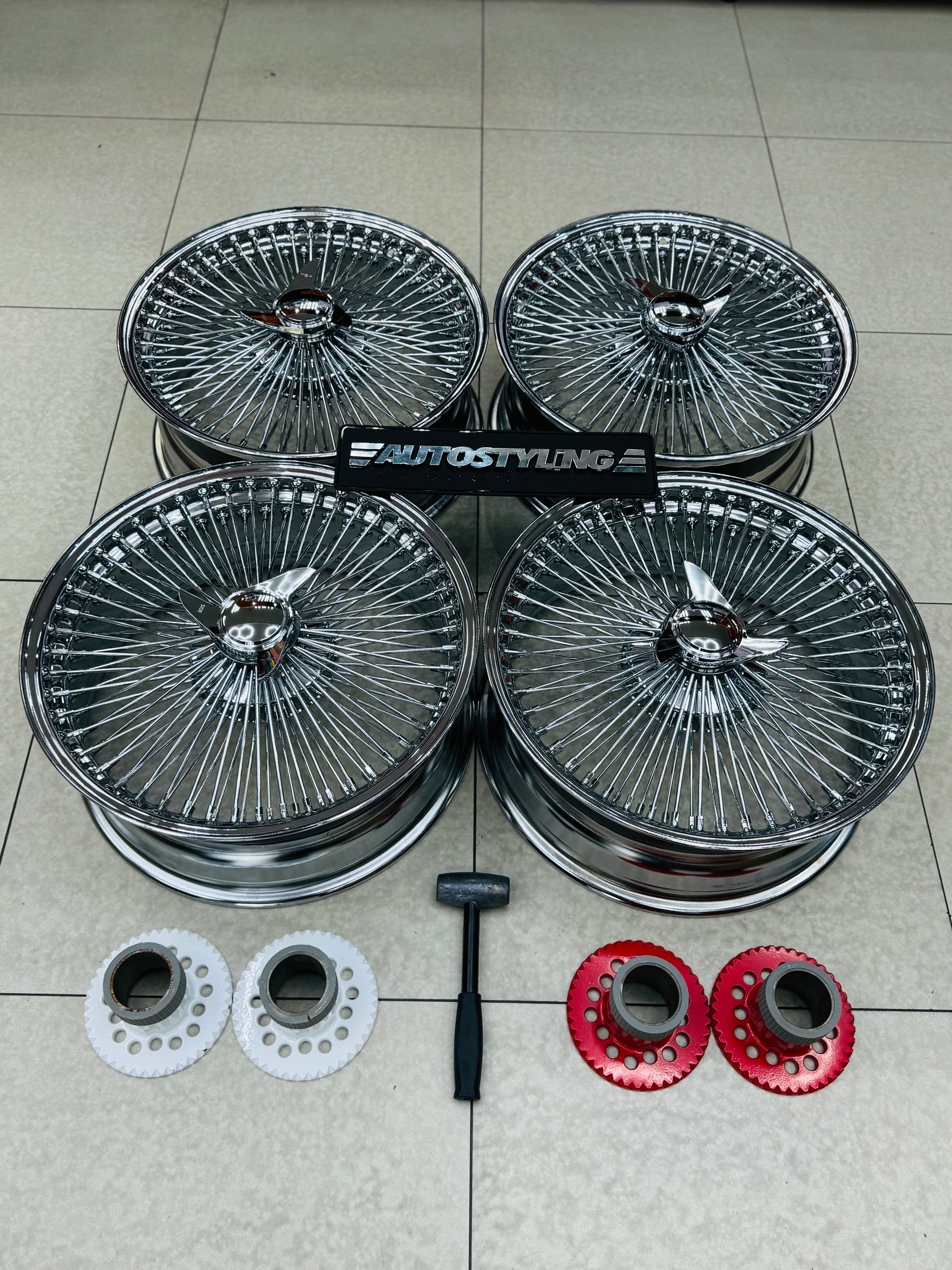 20” AS - 100 SPOKE WIRE WHEEL FITS ALL CARS