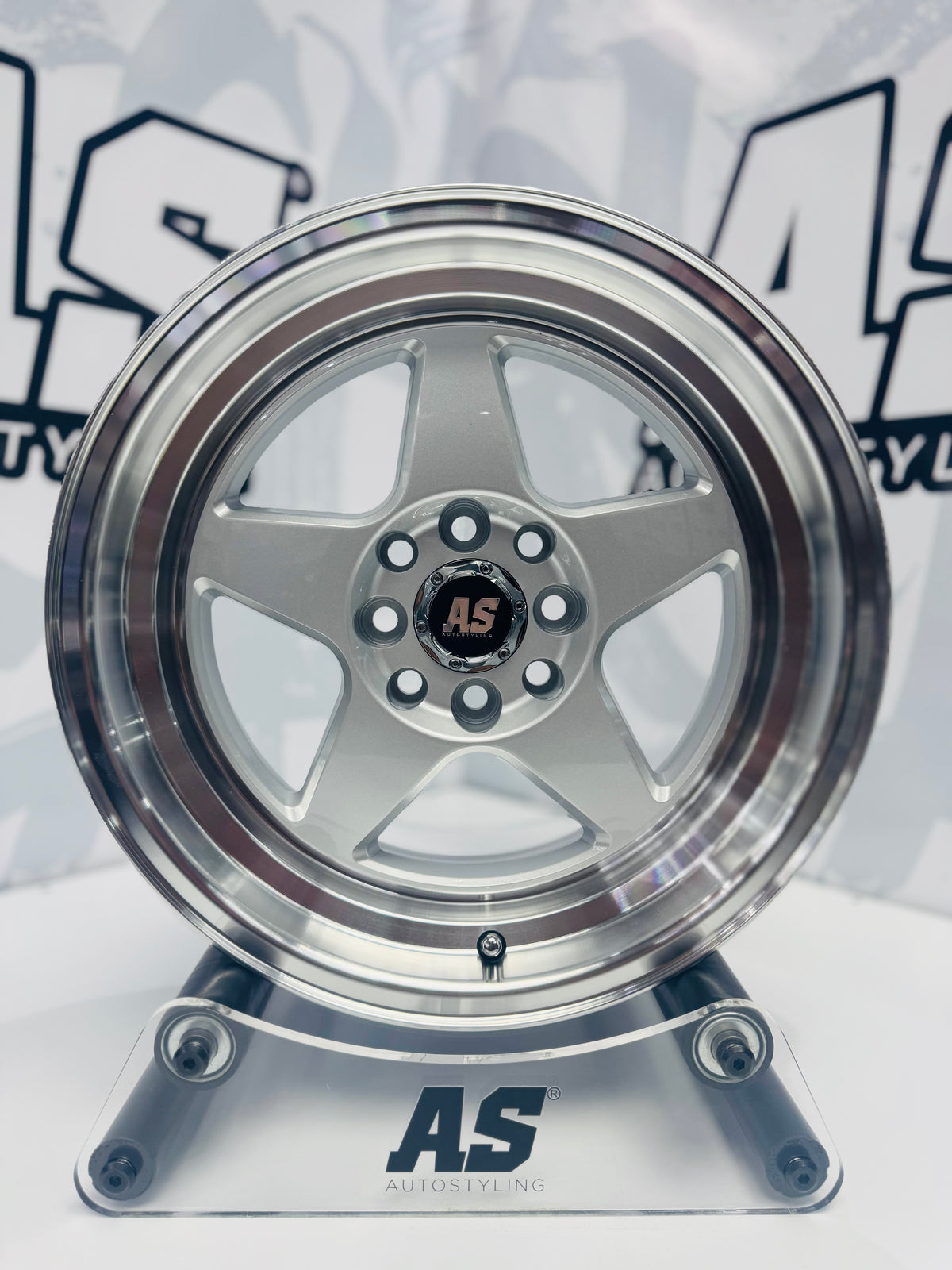 15” AS- 7701 4/100 4/108 silver wheels
