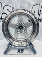 15” AS- 7701 4/100 4/108 silver wheels